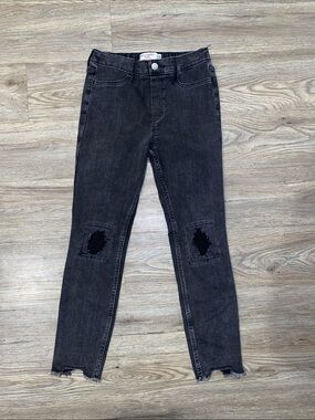 abercrombie kids black pull-on high-rise jean leggings slim 13/14 Pre-Owned